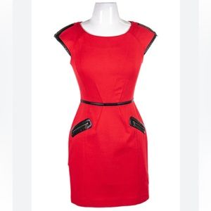 Cynthia Steffe red and black mini dress